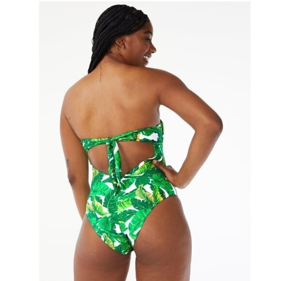 Women's Tropical Print One Piece Bathing Suit Swimsuit Size XS - Picture 10 of 11